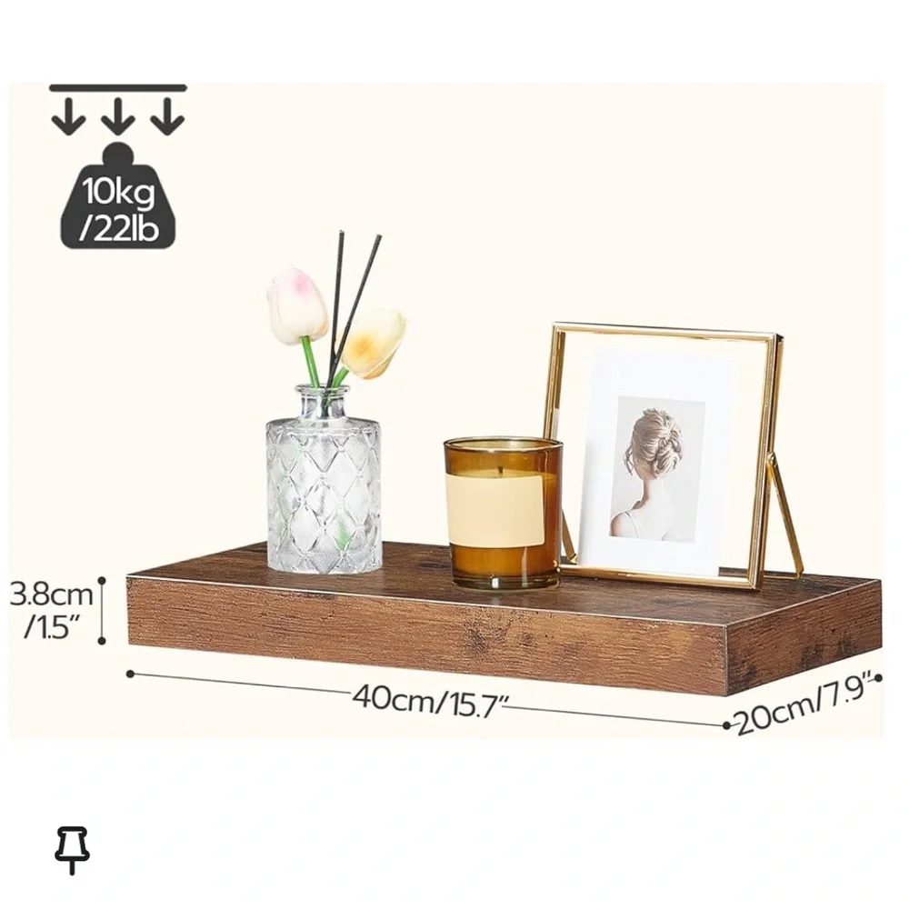 Dark Wood Floating Shelf